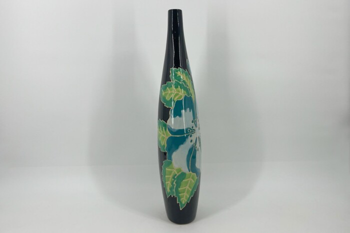 Black Flowered Vase - Image 3