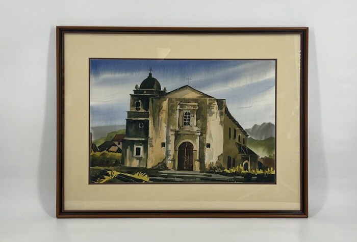 Chapel Scene Watercolor