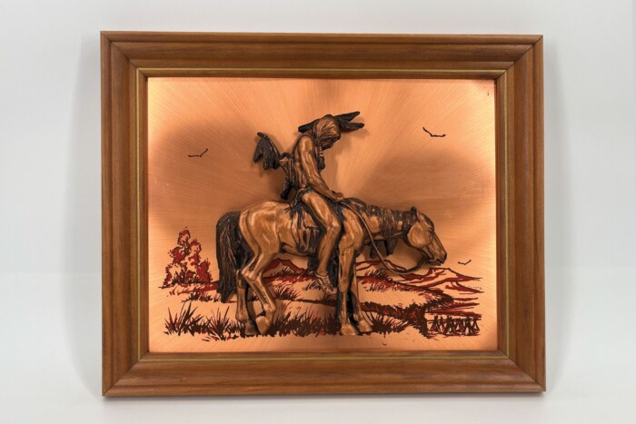 Framed “The End of the Trail” Framed Sculpture