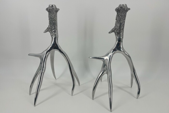 Pair of Silver Candle Holders - Image 2