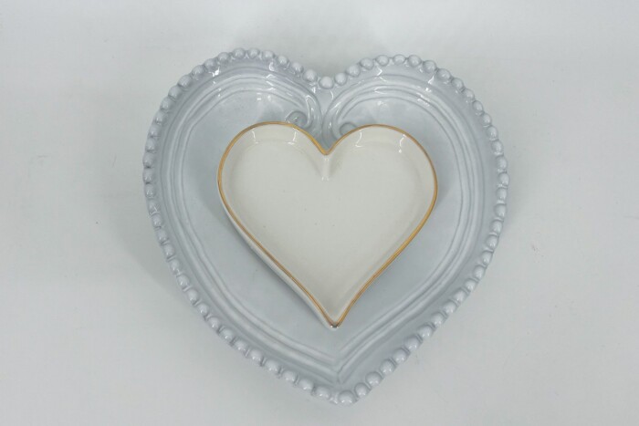 Pair of Heart Shaped Dishes - Image 2