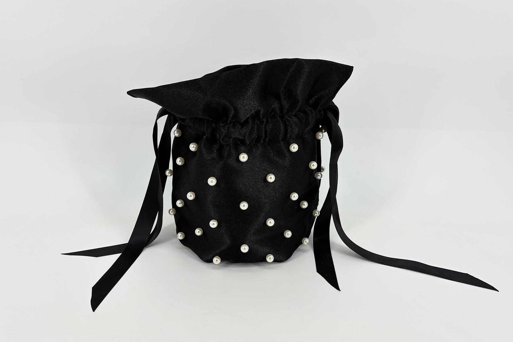 Black and Pearl Evening Bag