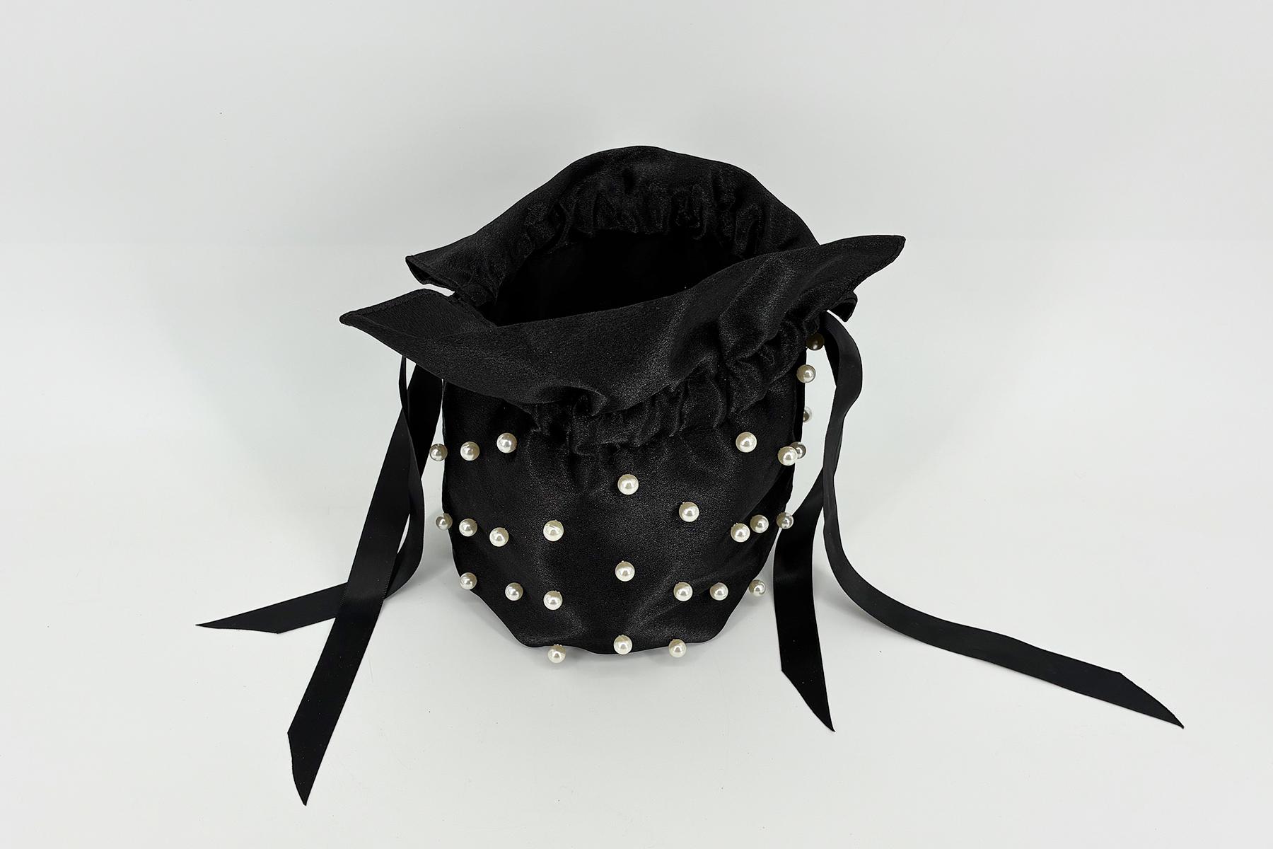 Black and Pearl Evening Bag - Image 2