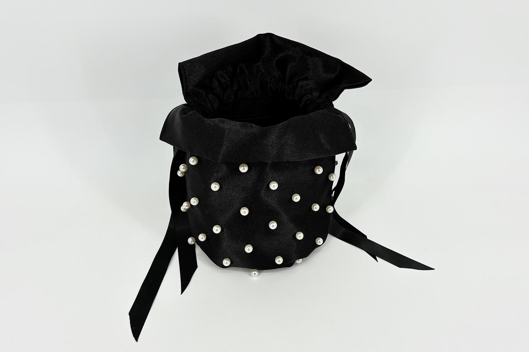 Black and Pearl Evening Bag - Image 3