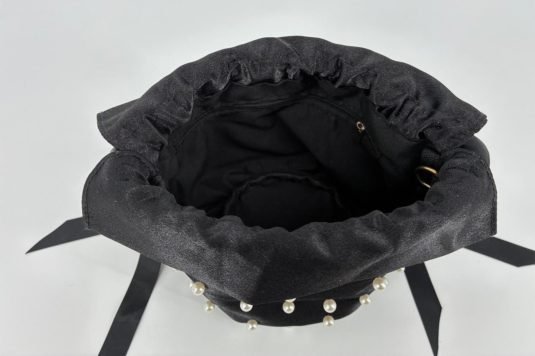 Black and Pearl Evening Bag - Image 4